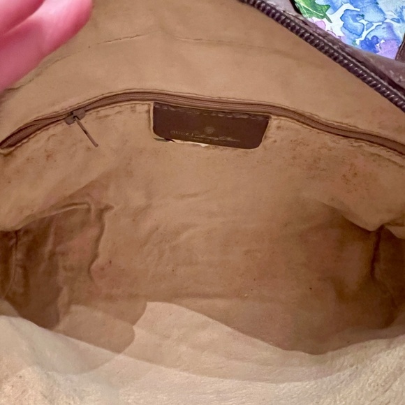 Vintage Gucci Coated Canvas Web Sherry Line Crossbody Shoulder Bag Brown Tan - Picture 8 of 16